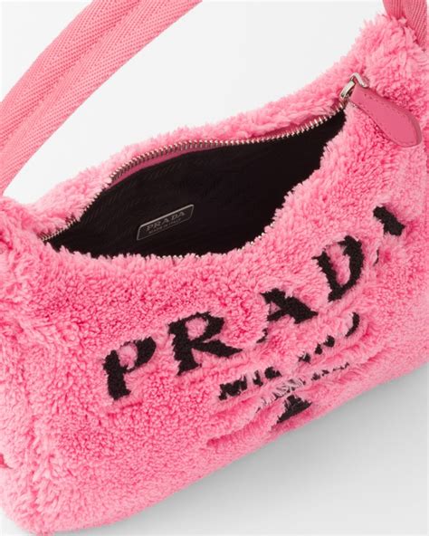 furry prada bag pink|Petal Pink/black Re.